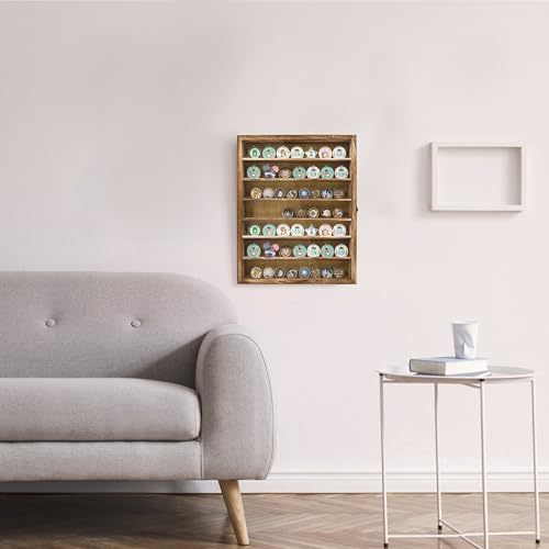 Image of 16x20 Large Shadow Box Frame with Removable Shelves,Collectible Display Shelves Case,Military Challenge Coin Display Case,Wood Shadow Boxes Display Cases for Keepsake,Pictures