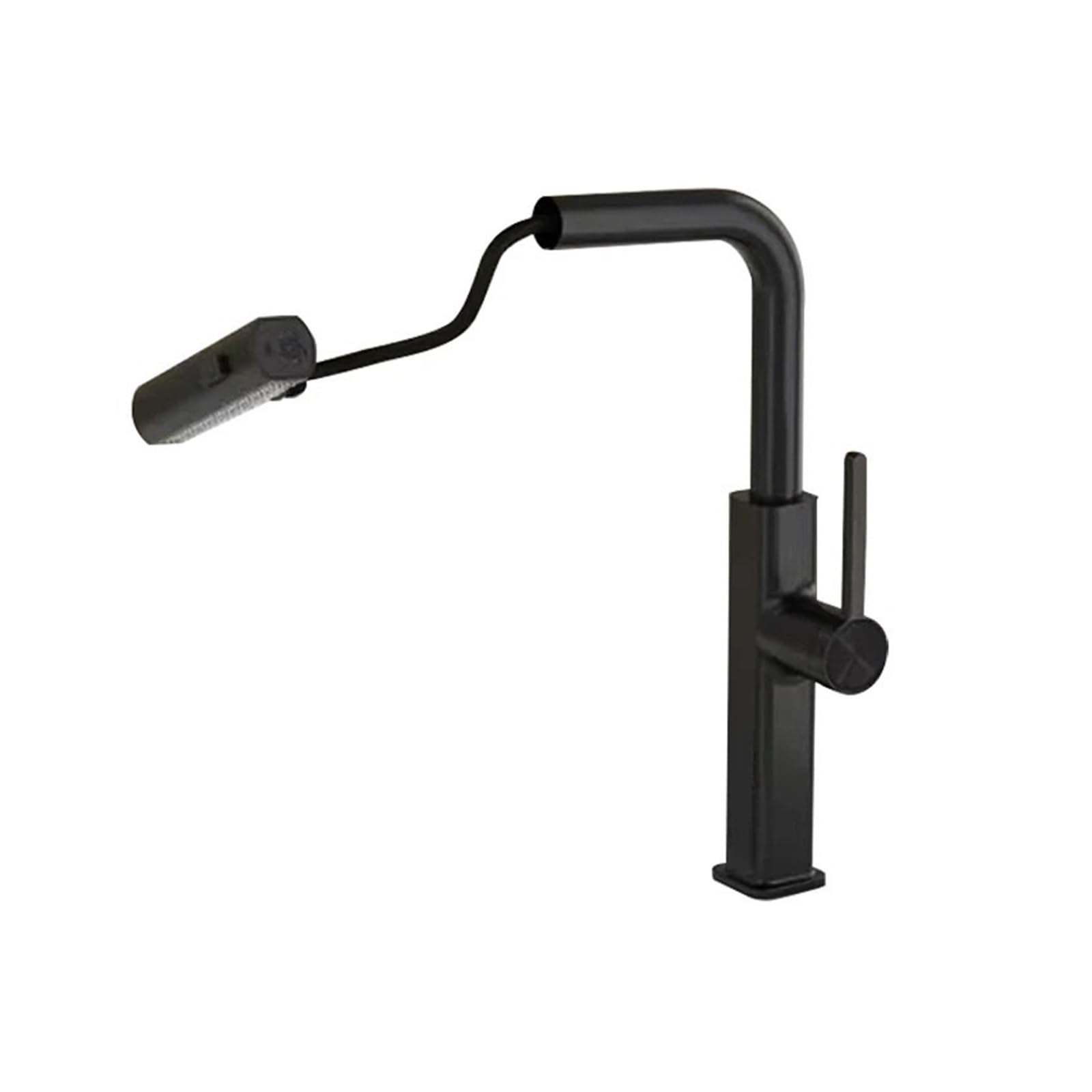 Jvddi Black Faucet Kitchen Faucet Flexible Pull Out Nozzle Kitchen Sink Mixer Stream Sprayer(Black Faucet)
