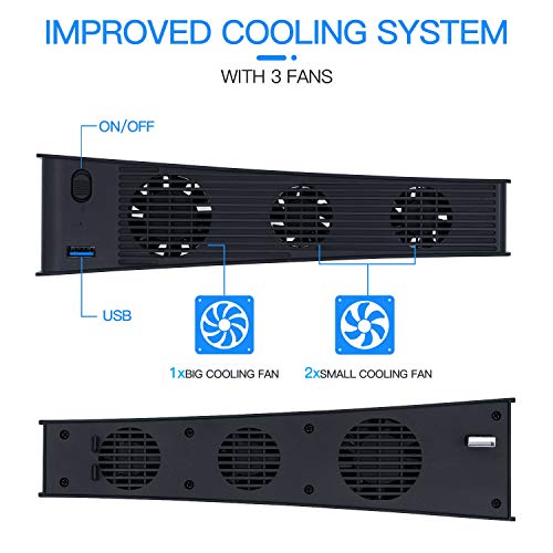 Mcbazel Kühlventilatoren in Schwarz, mit 3 Kühler und USB 3.0 Anschluss für die Playstation 5 Digital Edition/Ultra HD Konsole - Image 7