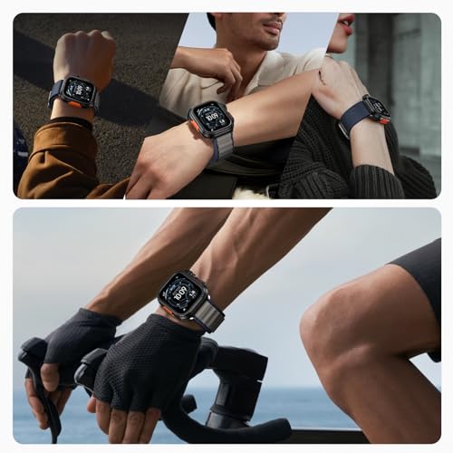 Kamita Metal Case Compatible with Apple Watch Series SE 3/SE 2/SE/6/5/4 44mm with Back Cover, 360° Shockproof Rugged Armor Protective Bumper Cover without Screen Protector Film for iWatch 44 (Black) - Image 6