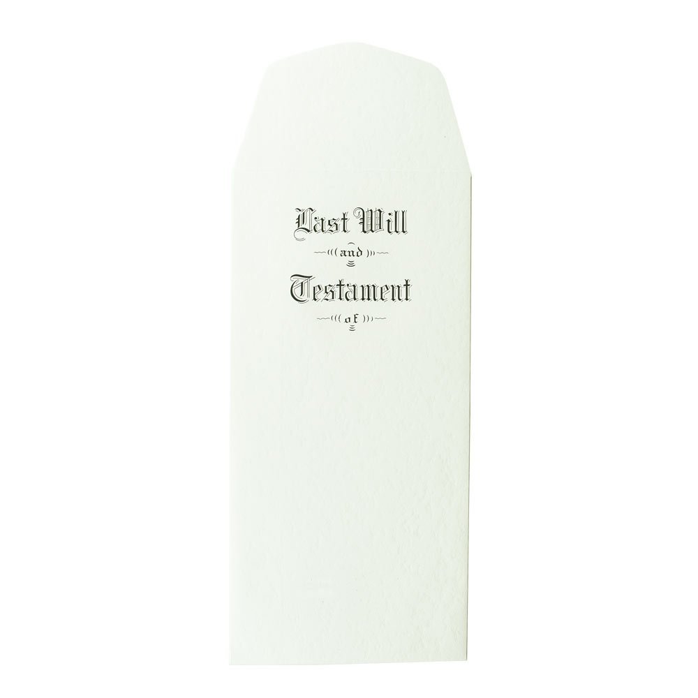 Last Will and Testament Envelopes, Blumberg Pebble Finish, Bright White, Engraved, 100 per Box