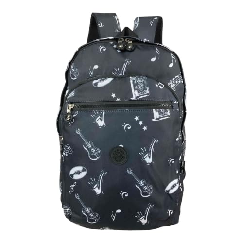 Mochila Juvenil Casual, Escolar, Passeio, Viagem Tulsa Poliéster Santino SAM115U (Preto)