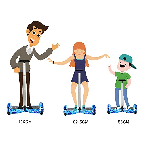 Locisne Rekbaar Aluminium Balans Scooter Stuur voor 6.5CM (2.56") Diameter Roller Twee Wielen Scooter, Beginner Elektrische Hoverboard Stand, Smart Hoverscooter Ondersteuning Stuur - zilver - Afbeelding 8