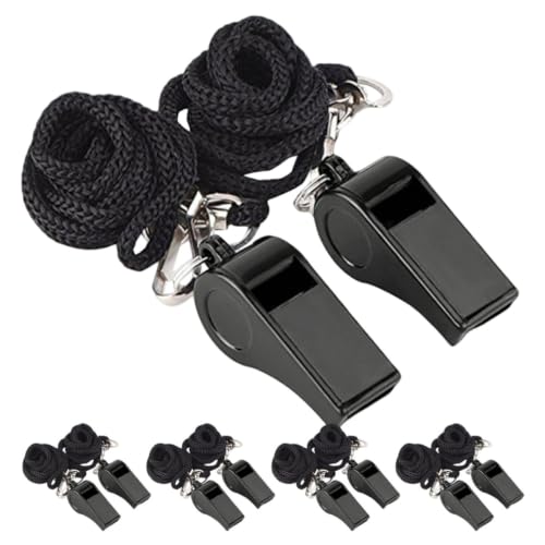 10 silbatos de plástico con cordón para entrenadores miniatura 1