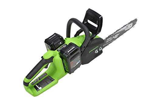 Greenworks 48V (2 x 24V) 16" Brushless Cordless Chainsaw (Great For Tree Felling, Limbing, Pruning, and Firewood / 125+ Compatible Tools), (2) 4.0Ah Batteries and Dual Port Rapid Charger Included - Image 4