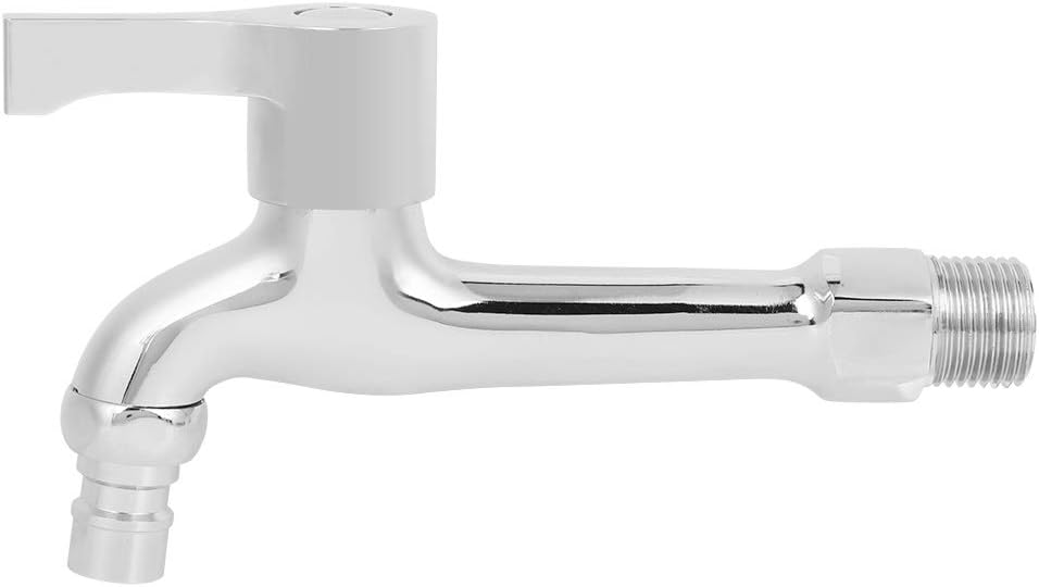 Wall Mounted Balcony Mop Sink Faucet Brass Single Handle Cold Garden, Laundry Utility Faucets G1/2'' Inch Thread, Copper Chrome