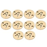 Almeigrity 10 piezas colgante de letra exquisita artesanía duradero colgante simple de moda para hacer joyas DIY pulsera artesanía