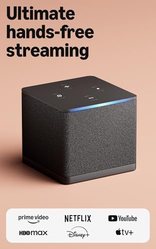 Amazon Fire TV Cube, with AI-powered Fire TV Search, Hands-free streaming device, find shows faster with Alexa+, Wi-Fi 6E, 4K Ultra HD