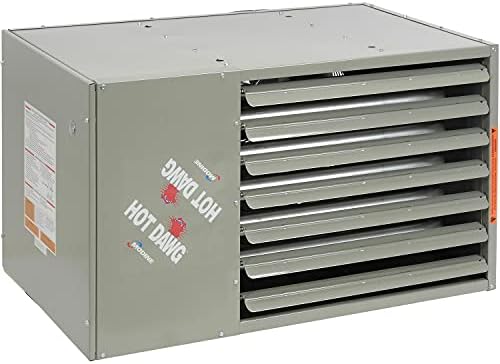Modine Hot Dawg Gas Fired Unit Heater, angled view showing side and front