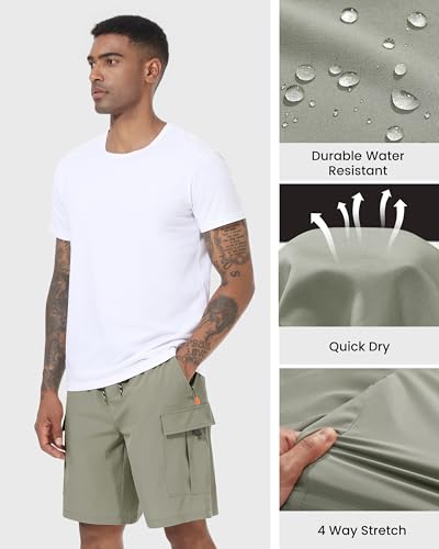 Image of Men's Cargo Shorts Quick Dry Lightweight Stretch Hiking Shorts for Men with 5 Pockets No Lining