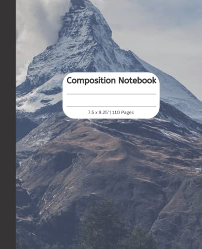 Composition Notebook: Standard Composition Notebook | 110 pages, 7.5 x 9.25"