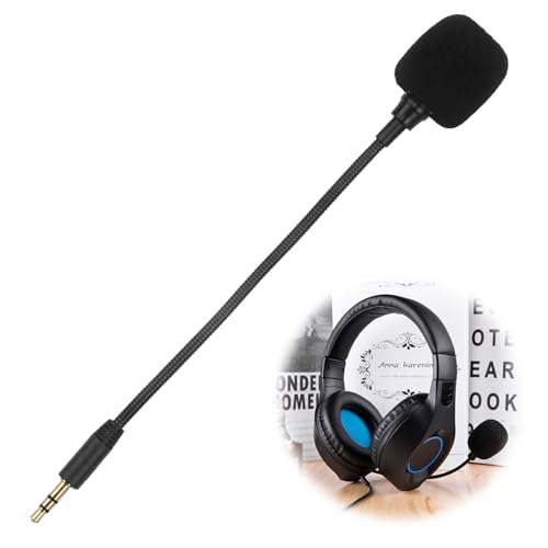 Replacement Mic 3.5mm Boom Mic Universal Detachable Headsets Microphone 360°Bendable Accessory for Gaming Headphone Compatible with Computer PC Mac Turtle Beach Xbox One Stealth Gaming Headsets 17cm