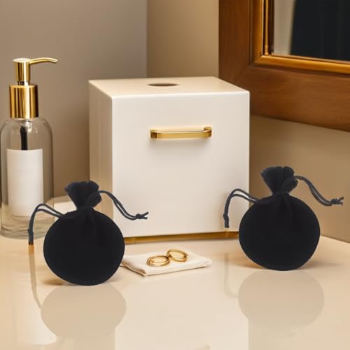 Bolsas de obsequio cordón negro para guardar pulseras y collares pequeños 100 u 7