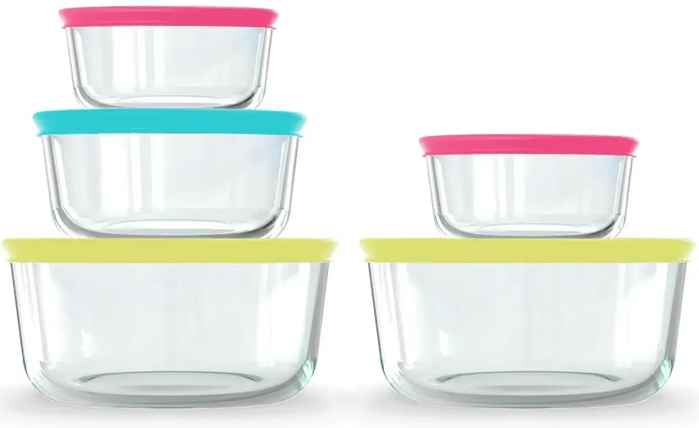 PYREX Almacenamiento de alimentos, 10 unidades, 1 EA