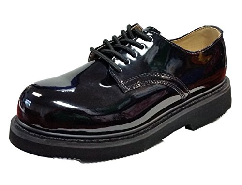 Workmen-V Men's Heavy Duty Patent Leather Shoes (3) Black