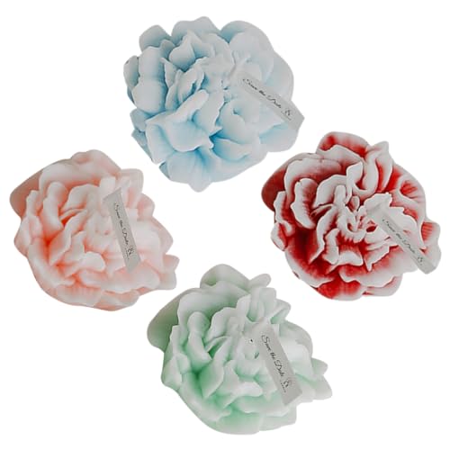 VINTORKY Floral Decor Realistic Floral Candles Fake Scented Candles Set for Home Dec