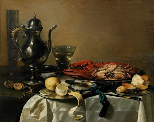 Pieter Claesz Imprimer Affiche 60x90cm - Toile Nature Morte Décoration Bureau