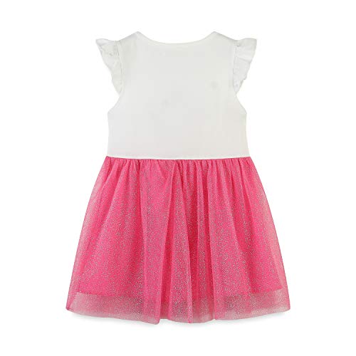 HILEELANG 2T Pink & White Flower Girl Tutu Dress