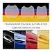 TANGSEN 4Pcs Universal 3D Carbon Fiber Texture Automotive Door Cup Handle Recess Paint Protector Cover Scratch Non-Marking White Translucent Silicone Personalize Pad Sticker (L)