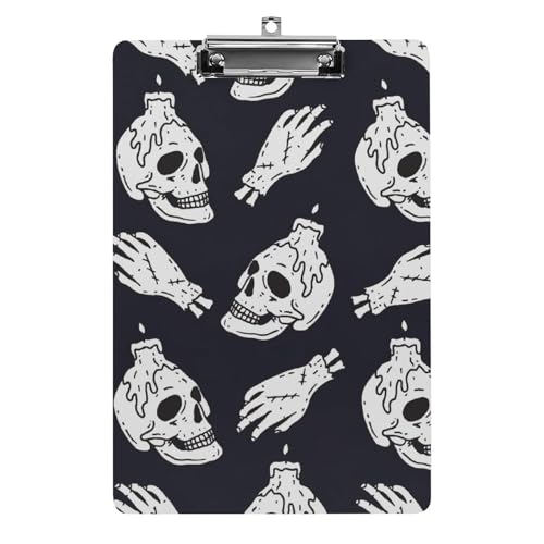 クリップボード スカル 髑髏柄 A4 用箋挟み バインダー ファイルボード ファイルボード スケッチボード 文房具 軽量 おしゃれ