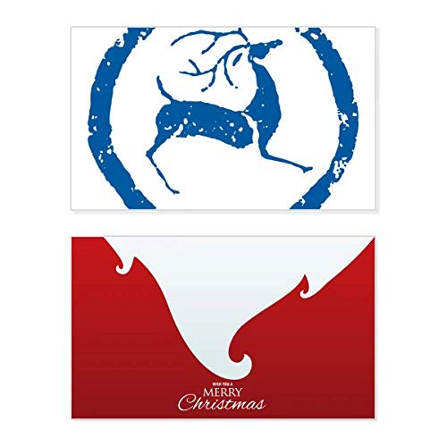 Carte de Noël message vintage cerf pour vœux de fin d'année
