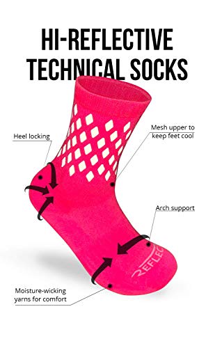 Reflective Socks - High Visibility Sports Socks Cushioned, Biomotion Safety Gear for Outdoor Athletes3