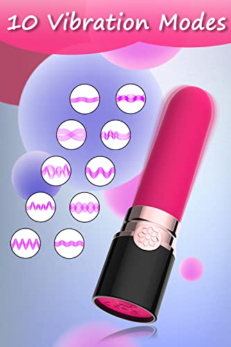 Bullet Vibrator, Iusmnur Mini Lipstick Clitorial Stimulation Toys, Rechargeable Waterproof G Spot Vibrator With 10 Vibration Modes Sex Toys For Women Couples #TOP1