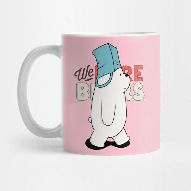 CRAFT MANIACS ICE Bear Walking Printed White 330 ML Designer Tea/Coffee Mug for Bare Bears Lovers | Microwave & Dishwasher Safe
