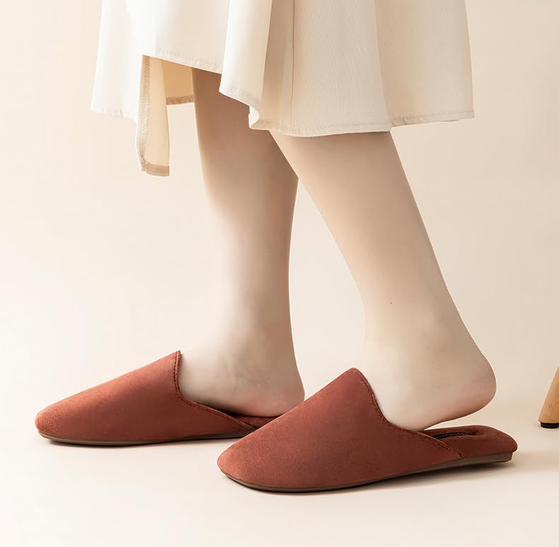 URAWOW Velvet Mules for Women Men High Class Closed-Toe Slippers Elegant House Shoes Indoor Outdoor4