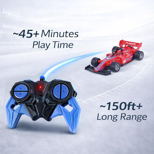 Image of High-Speed RC Car for Kids| 2.4GHz Remote Control Car with 150+ ft Range| Mist Smoke Effect| LED Lights| Multi-Direction Control| USB Type-C Rechargeable Racing Car Toy|Red