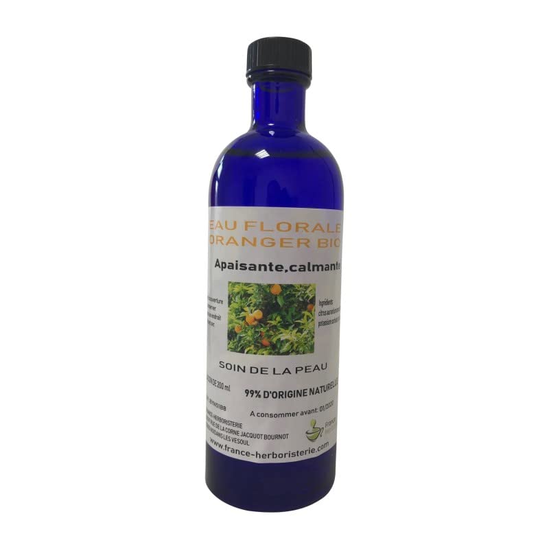 Agua floral de naranjo botella de 200 ml orgánico.