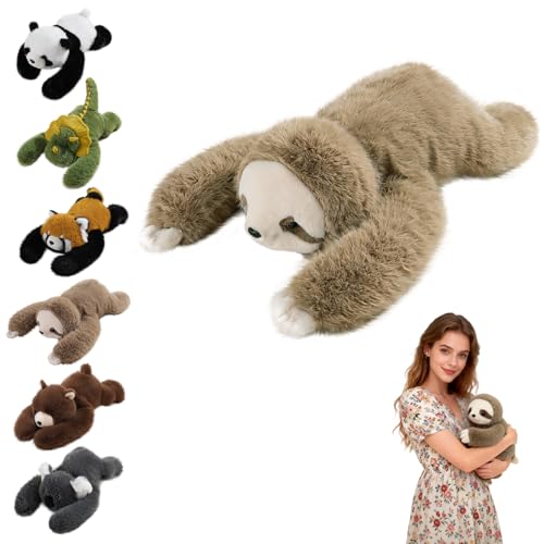 Weighted Sloth Plush Teddy Soft Stuffed Animal Plushies for Adults Cuddly Animals Pookie the Sloth Autism Toys Sleep Aid for Kids Hugging Companion for Anxiety Relief & Sleep Support30cm