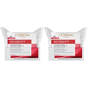 L’Oreal Paris Revitalift Makeup Removing Facial Cleansing Towelettes with Vitamin E 30 ct. (Pack of 2)