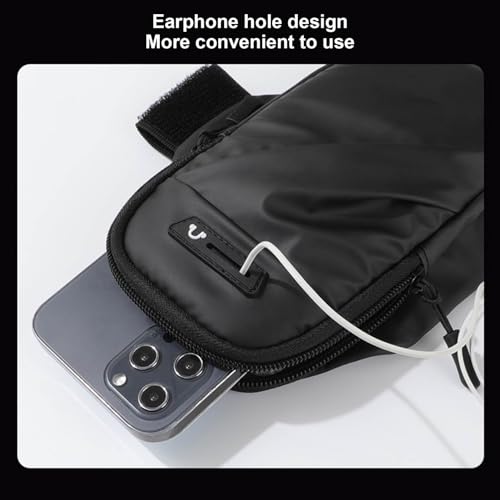 Phone Holder Armband - Waterproof Phone Sleeve Armband, Running Armband Phone Holder | Large Capacity Phone Bag with Headphone Jack, Workout Phone Armband for Cycling Jogging Exercise Weightlifting