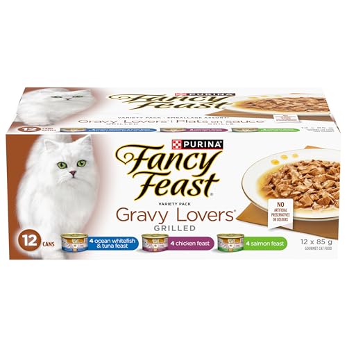 Fancy Feast Wet Cat Food, Gravy Lovers Variety Pack 85 g Cans (12 Pack) image 8