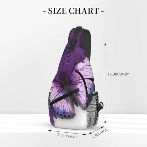 Bolso Cruzado Masculino Tipo Bandolera con Estampado de Mariposa miniatura 3