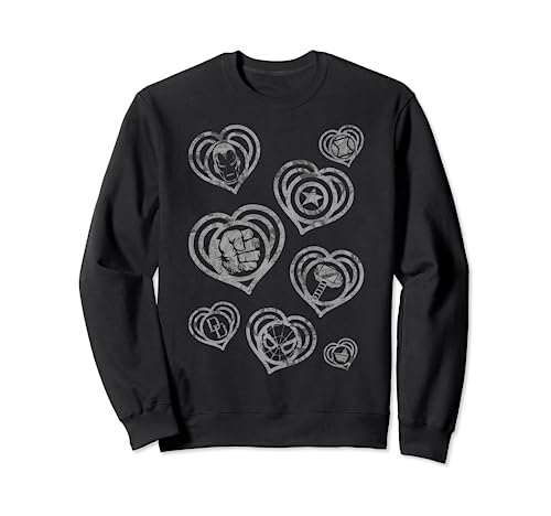 Sweat Avengers Heart Logos Marvel : le cadeau de Saint-Valentin idéal pour les fans de pop culture