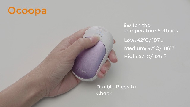Scaldamani Elettrico Ricaricabile Dreamhigh 14000mAh - 2 In 1, Magnetico, 3 Livelli Calore Fino A 55°C, Per Esterni