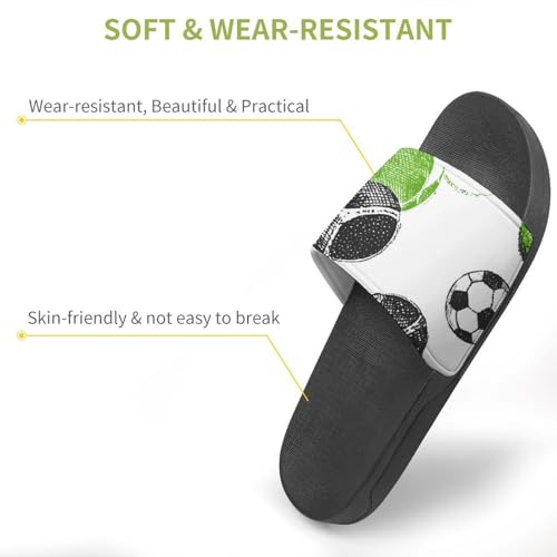 Sports Balls Slippers for Men Wormen Shower Bathroom Slipper Indoor Beach Non Slip Sandal3