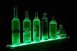 Armana Productions Home Bar Light Shelves - Made in The USA - 2' Long RGB LED Wireless Remote Controlled Illuminated Bottle Shelf - 4.5