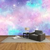 WOOPKAJSFKJI 3D Wallpaper Self Adhesive Pastel Clouds Sky Cute Bright Candy Wall Mural Canvas Peel and Stick Background Wall Sticker Bedroom Living Room Dormitory Decor