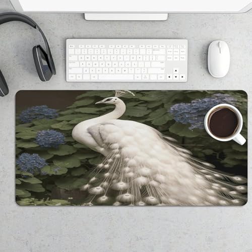 Tapete para Escritorio Blanco Peacock Antideslizante Grande miniatura 5