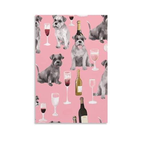 Toile Schnauzer pour salon et chambre : décoration familiale