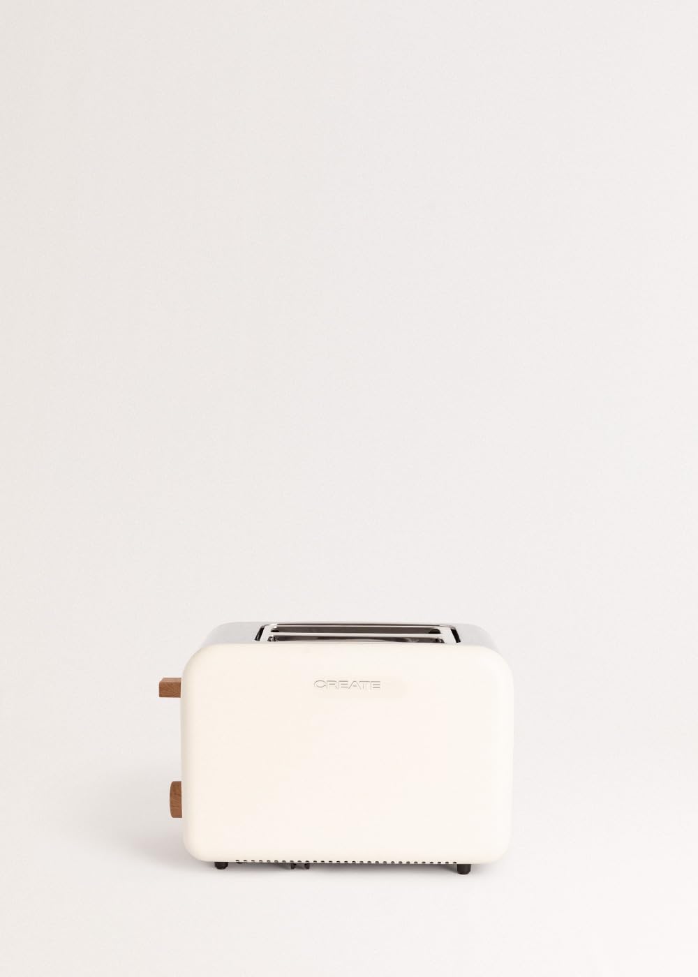 CREATE/TOAST RETRO/Toaster Cremeweiß / 6 Leistungsstufen, Krümelschublade, Thermostat, Auftauen, Aufwärmen, 2 breite Scheibenschlitze, 850W