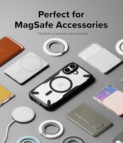 Image of Ringke Fusion-X Magnetic Compatible with iPhone 17 Case Back Cover [Strong Magnet] Military Protection Transparent Hard Back Advanced Protection TPU Bumper - Magnetic Black