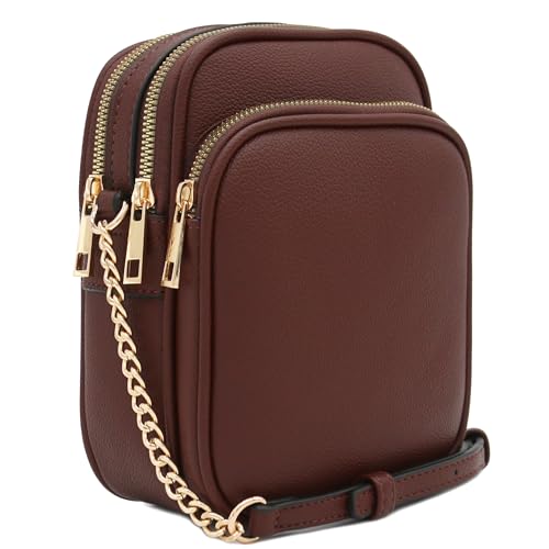 Image of FashionPuzzle Multi Pocket PU Leather Casual Medium Crossbody Bag with Adjustable Strap