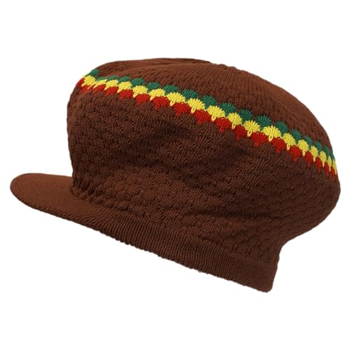 Image of Shoe String King SSK Rasta Knit Tam Hat Dreadlock Cap. Multiple Designs and Sizes.