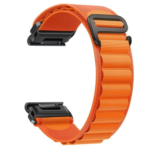 [�����ȓX] �ɓK����Garmin Fenix 7 S 7 X 7 Pro Fenix 6 X 6 5 Plus Tactix 7 Forerunner 965 955�o���h22 mm 26 mm���������[�X���R�i�C�����x���g20�{(Orange,26m