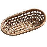 ULTECHNOVO Cesto Portasciugamani in Rattan Intrecciato Piccolo Organizer per Bagno e Lavanderia Cestino Portabiancheria Portatile per Camera da Letto e Cabina Armadio
