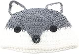 gorro ganchillo zorro Niñas aproximadamente 18.11"-19.68";Adulto aproximado: 24 "-25" (el tamaño definido es normal, principalmente en especie)